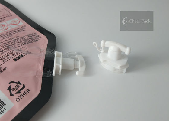 Pearl White Color Twist Spout Cap untuk Facial Mask Pouch, Diameter 5mm Inner