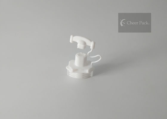 White Security Plastic Twist Spout Cap 22Mm Heat Seal Size, OEM / ODM Tersedia
