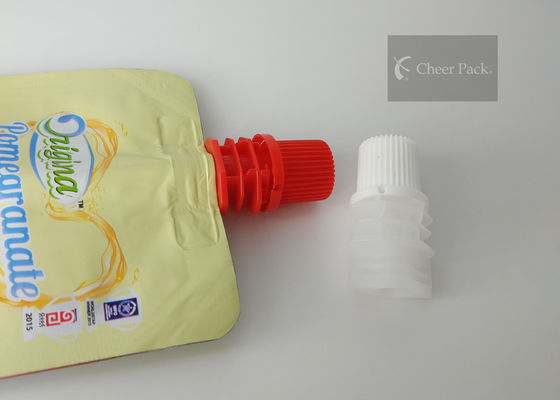 Bahan PE 8.6 mm Cheer Pack Cap Cerat Plastik Untuk Tas Juice Stand Up