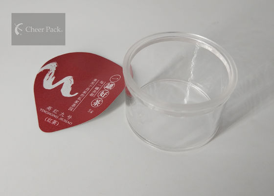 Clear Small Round Clear Plastic Containers Bahan Grade Makanan Warna Transparan