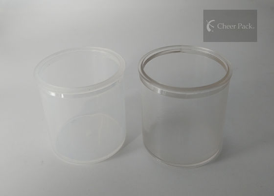 Clear Small Round Clear Plastic Containers Bahan Grade Makanan Warna Transparan