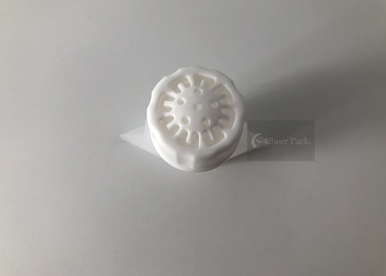 Breathable 16mm Spout Cap PE Material White Color Injection Modeling