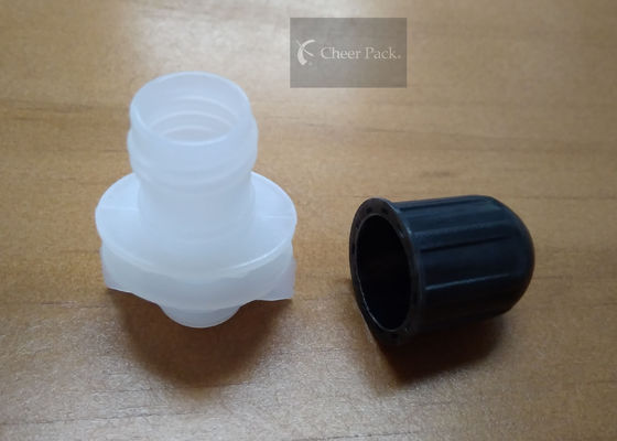 Outer Dia 14mm Plastic Spout Cap Warna Putih Untuk Stand Up Pouch, Non-Toxic