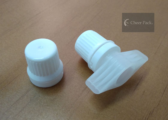 Custom Food Grade Plastic Spout Caps 4.4cm Heat Seal Size Untuk Paket Jelly