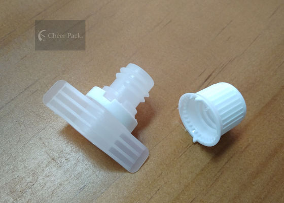 Custom Food Grade Plastic Spout Caps 4.4cm Heat Seal Size Untuk Paket Jelly