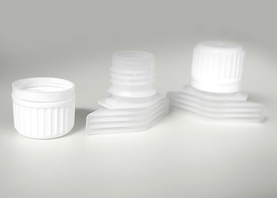 PE Food Grade Tuang Topi Plastik Spout Untuk Gula Packing Bag Diameter 16mm