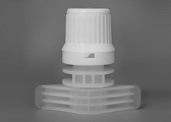 Cerat Plastik Putih Dengan Caps Bisa Mengisi Kemasan Otomatis Pada Spout Pouch Doypack