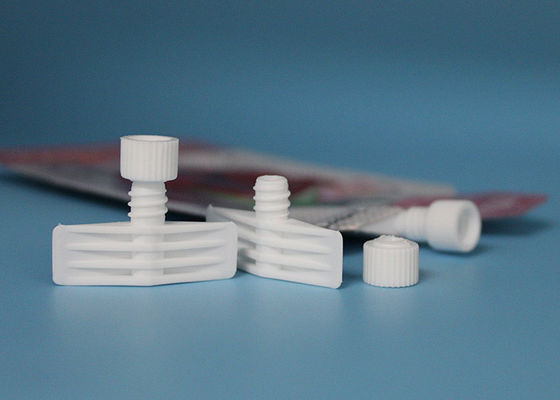 PE Material Twist Off Spout Cap Untuk Paket Produk Kecantikan 4.5mm Diameter dalam