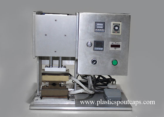 Mesin Press Hot Spout Caps Sealing Untuk Doypack Semi Otomatis Dilaminasi