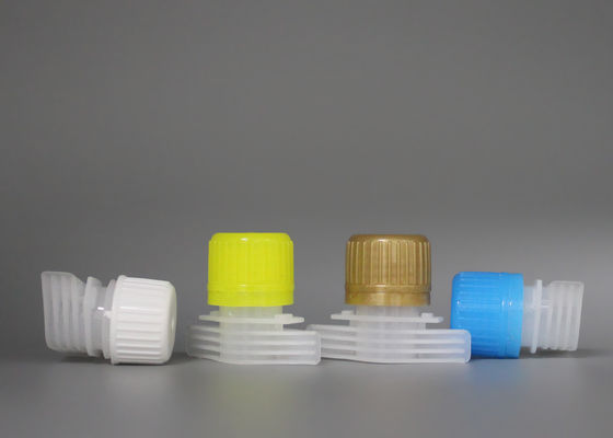 Tamper Proof Food Grade Plastic Spout Caps Dengan Internal Diameter 16mm Untuk Doypack