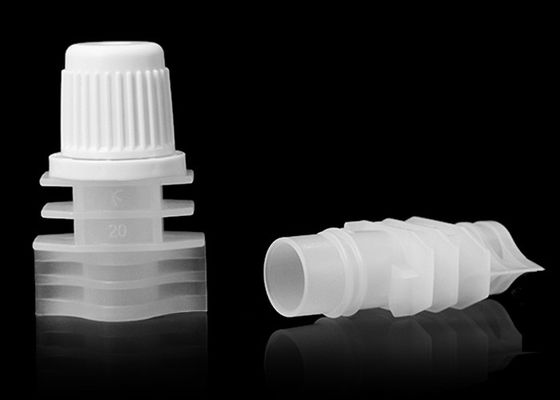 8.2 Millmeter Double Gaps Screwing Plastic Spout Caps Anti - Pencurian Untuk Mesin Pengisian Otomatis