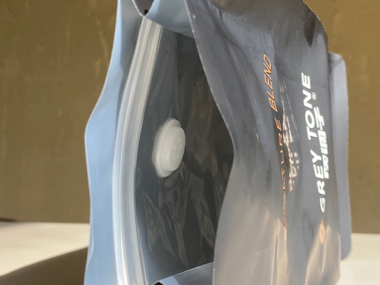 kualitas  Customized Printed Zipper Stand Up Pouch 250g 500g Coffee Bag With Valve Plastic Packaging Aluminum Foil Bag pabrik