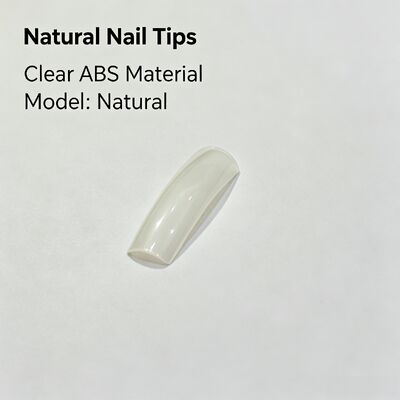 Kualitas  Natural ABS Almond Shape Full Cover False Nails Clear Finger Nail Tips for Nail Art Salon Use and Bulk Supply pabrik
