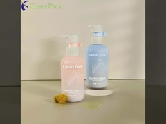 300ml Flip Top Cap HDPE Plastic Shampoo Babycare Pink Bottle Lotion Pump untuk kemasan kosmetik