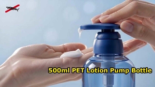 Botol Pompa Lotion PET 500ml | Botol Kemasan Shampo & Sabun Mandi Plastik Kosong