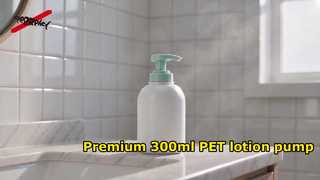 Botol Pompa Lotion Plastik PET 300ml, Botol Kemasan Kosmetik 43 Benang untuk Shampo & Sabun Mandi