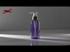 Botol Pompa PET Ungu Transparan