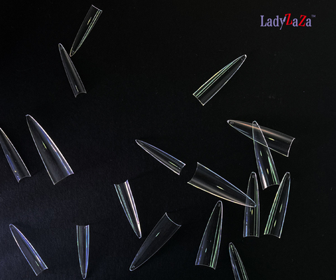 kuku palsu 24 PCS plastik ABS press-on peti mati kuku palsu detachable dipakai kuku palsu