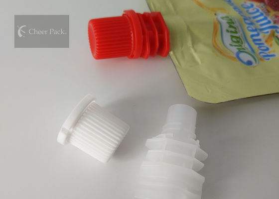 Red Color Inner Diameter 8.6mm Plastic Twist Spout Cap Untuk Jelly Bag