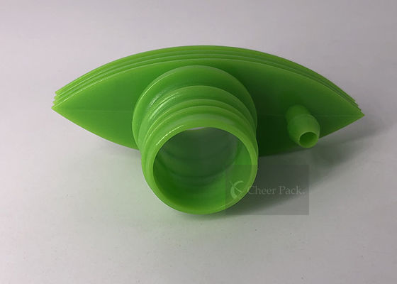 Dua Spout Plastic Twist Off Cap untuk Pengepakan Oksigen Plastik, Warna Hijau
