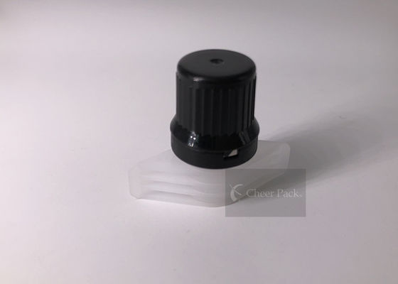 Black Color Polyethylene Twist Spout Cap 9.6mm Untuk Stand Up Pouch