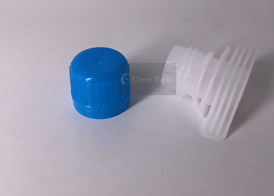 Kemasan Fleksibel Caps Cap Injection Pemodelan Bahan PE Warna Biru