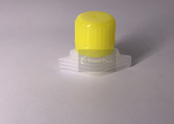 PE Material Yellow Color Spout Cap Manual Filling Machine Diameter 16mm