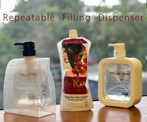 Dispenser pembersih tangan cair yang dapat diulang Dispenser sabun transparan Dispenser pencuci piring Shampoo Lotion botol Empty Bottle House