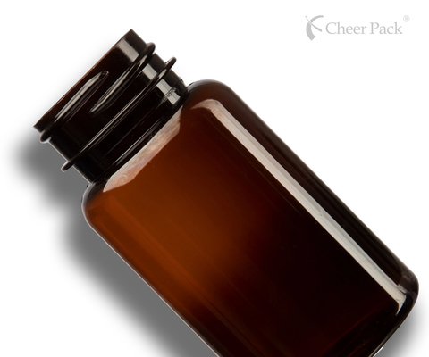 6.75 Oz 200 Ml Amber Hijau Gelap Polyester Produk Kesehatan Plastik Kemasan Botol Cap 38mm 38-400