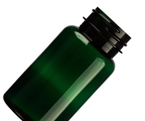 6.75 Oz 200 Ml Amber Hijau Gelap Polyester Produk Kesehatan Plastik Kemasan Botol Cap 38mm 38-400