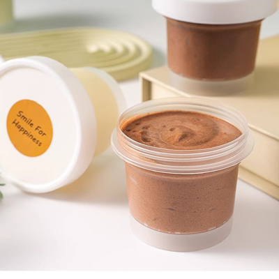 100ml 200ml Teh Hijau Alpukat Es Krim Mousse Cup Es Krim Salju Salju Gambut Lumpur Film Kaleng