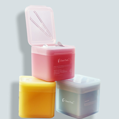 PP dan PCR bahan persegi dengan Flip Cover dan Clip, Salicylic Acid Toner Sheets, PP Box