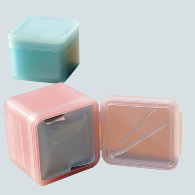 PP dan PCR bahan persegi dengan Flip Cover dan Clip, Salicylic Acid Toner Sheets, PP Box