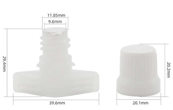 9.6mm Plastic Spout Caps Dengan Sealing Aluminium Foil Laundry Detergent