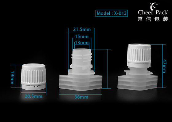 13mm Plastic Spout Caps digunakan pada kemasan kantong deterjen