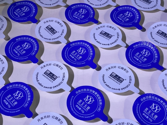 Aluminium Foil Tutup Heat Seal Komposit Embossing Tutup Untuk PP Cup Jar Botol