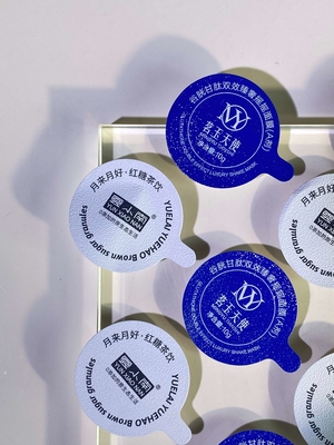 Aluminium Foil Tutup Heat Seal Komposit Embossing Tutup Untuk PP Cup Jar Botol