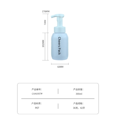 Grosir 200ml 300ml 400ml 500ml Kosmetik PET Foaming Pembersih Wajah Pompa Foam Sabun Dispenser Botol