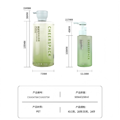 Kontainer Kosmetik Desain Baru 150ml/500ml Pengemasan Perawatan Kulit Botol PET Bergaya Putih Dengan Pompa Lotion
