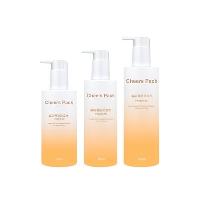 250ml Fashion PET Botol Sampo Mandi Berwarna Dengan Pompa Waterproof Dispenser Untuk Kondisioner Rambut