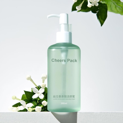 Green Luxury 50ml 100ml 450ml Botol Lotion Kosmetik Plastik Bulat Bahan PP Pencet Pompa Squeeze Botol untuk Perawatan Kulit Shampoo