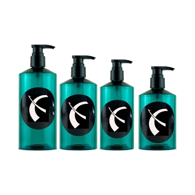 Grosir 300ml/330ml/400ml/500ml Pet Lotion Press Botol Kosmetik Shampoo Shower Gel Botol