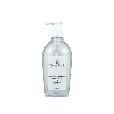 Luxury PET Plastik 300ml Pompa Botol Putih Transparan Hitam untuk Shampoo Conditioner Lotion Facial Cleanser Kemasan