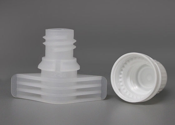 1mm Ketebalan Mudah Tuangkan Topi Cerat Plastik Dengan Cincin Keselamatan / Makanan Bayi Pouch Tops