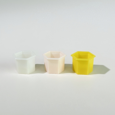 1.3ml Hexagon PP Plastic Cup dengan Tutup Aluminium Foil untuk Kosmetik