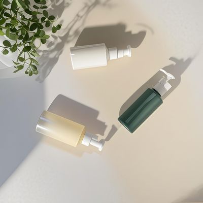Botol Pompa Losion Berbentuk Silinder PET 300ml-500ml untuk Pengemasan Kosmetik dengan Cetakan Logo yang Dapat Disesuaikan