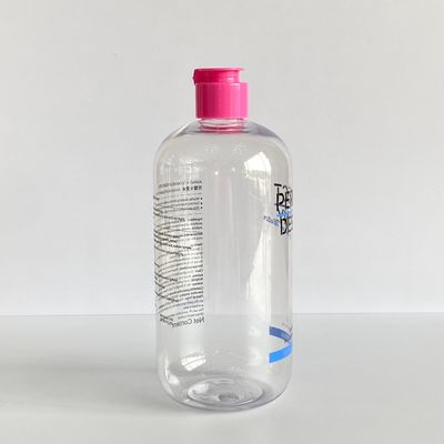Botol Losion Silinder Plastik PET Cetak Kustom dengan Tutup Flip Top untuk Sampo dan Sabun Mandi