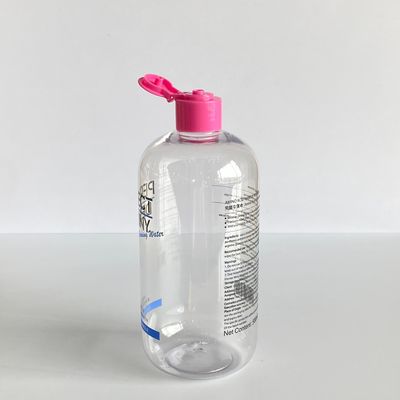 Botol Losion Silinder Plastik PET Cetak Kustom dengan Tutup Flip Top untuk Sampo dan Sabun Mandi