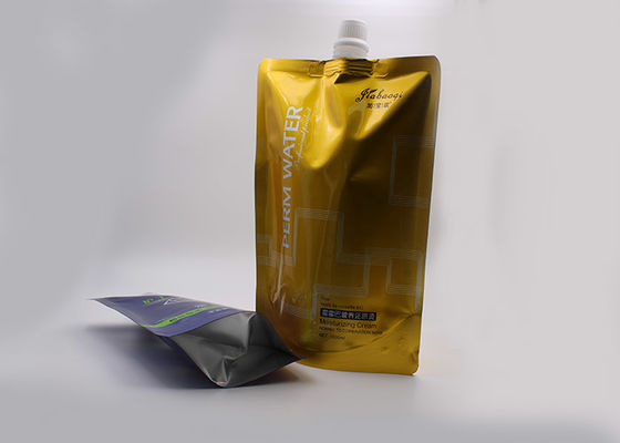 Jelas Plastik Cerat Doy Pack Cair Spout Bags PET / VMPET / PE OEM Dicetak