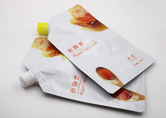 Tas Spout Cair Plastik Dengan Tuangkan Cerat Untuk Kemasan Minuman Jus Segar
